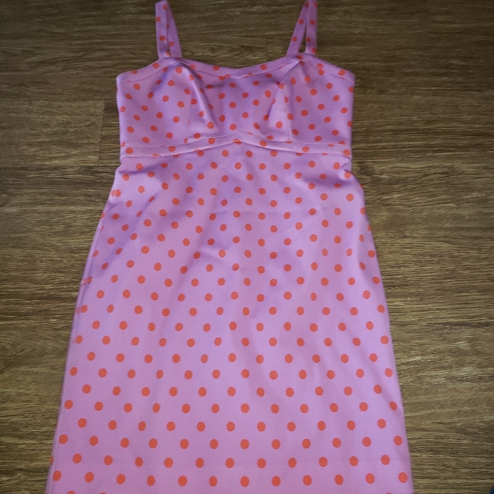 🎃J. Crew Faille Purple & Orange Polka Dot Dress